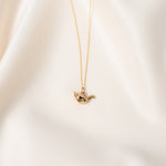 Solid Gold - Silly Goose Necklace in 14k