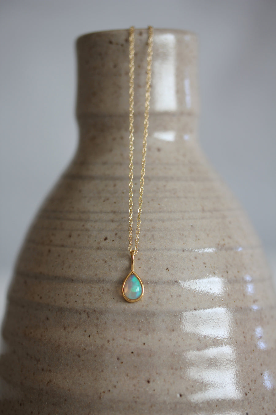 Opal Droplet Necklace