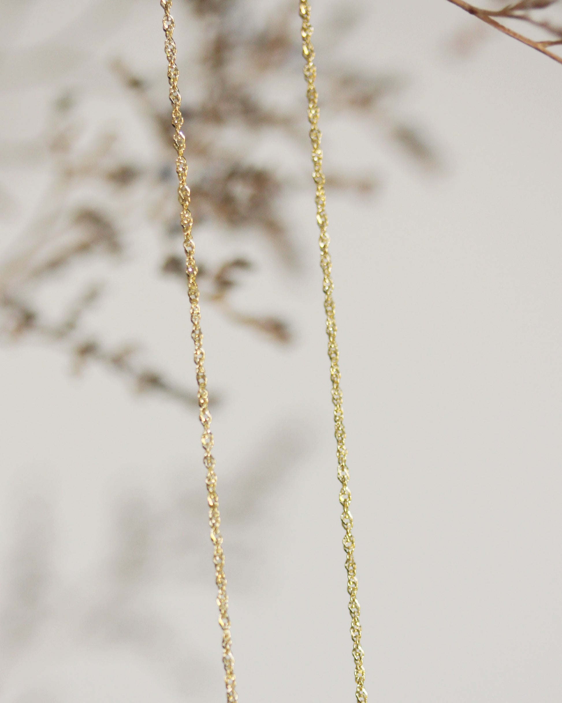 14k Solid Gold Cable Chain
