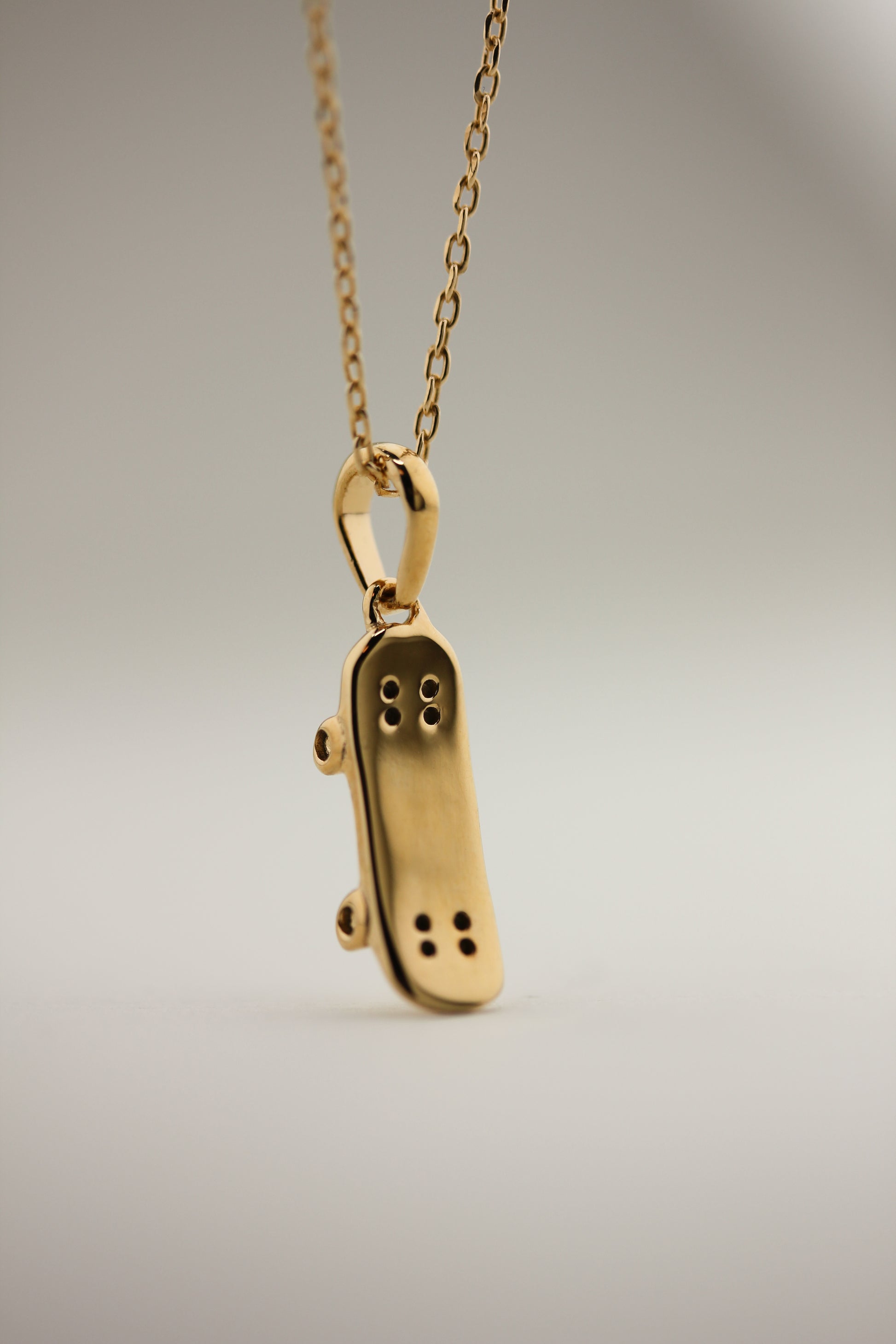 Tiny Skateboard Charm Necklace