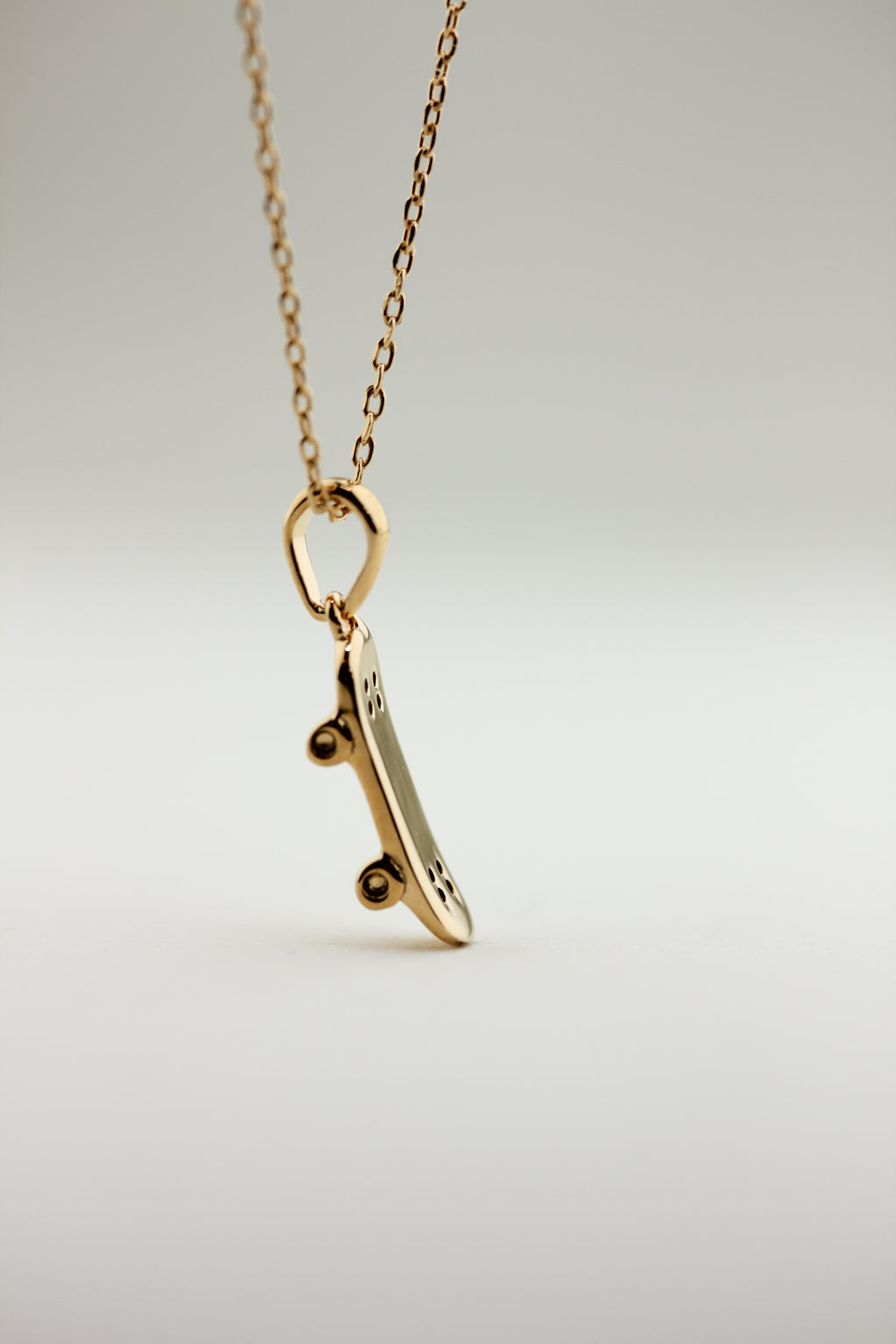 Tiny Skateboard Charm Necklace