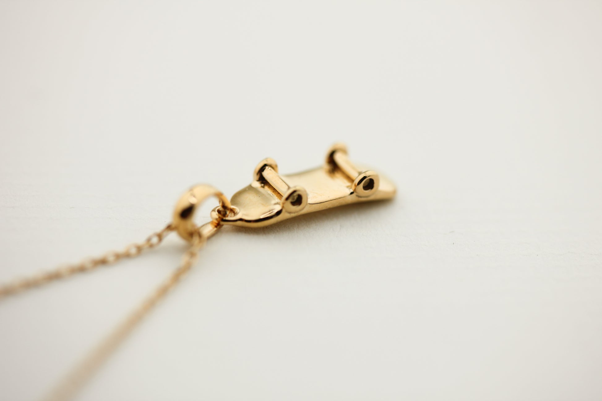 Tiny Skateboard Charm Necklace