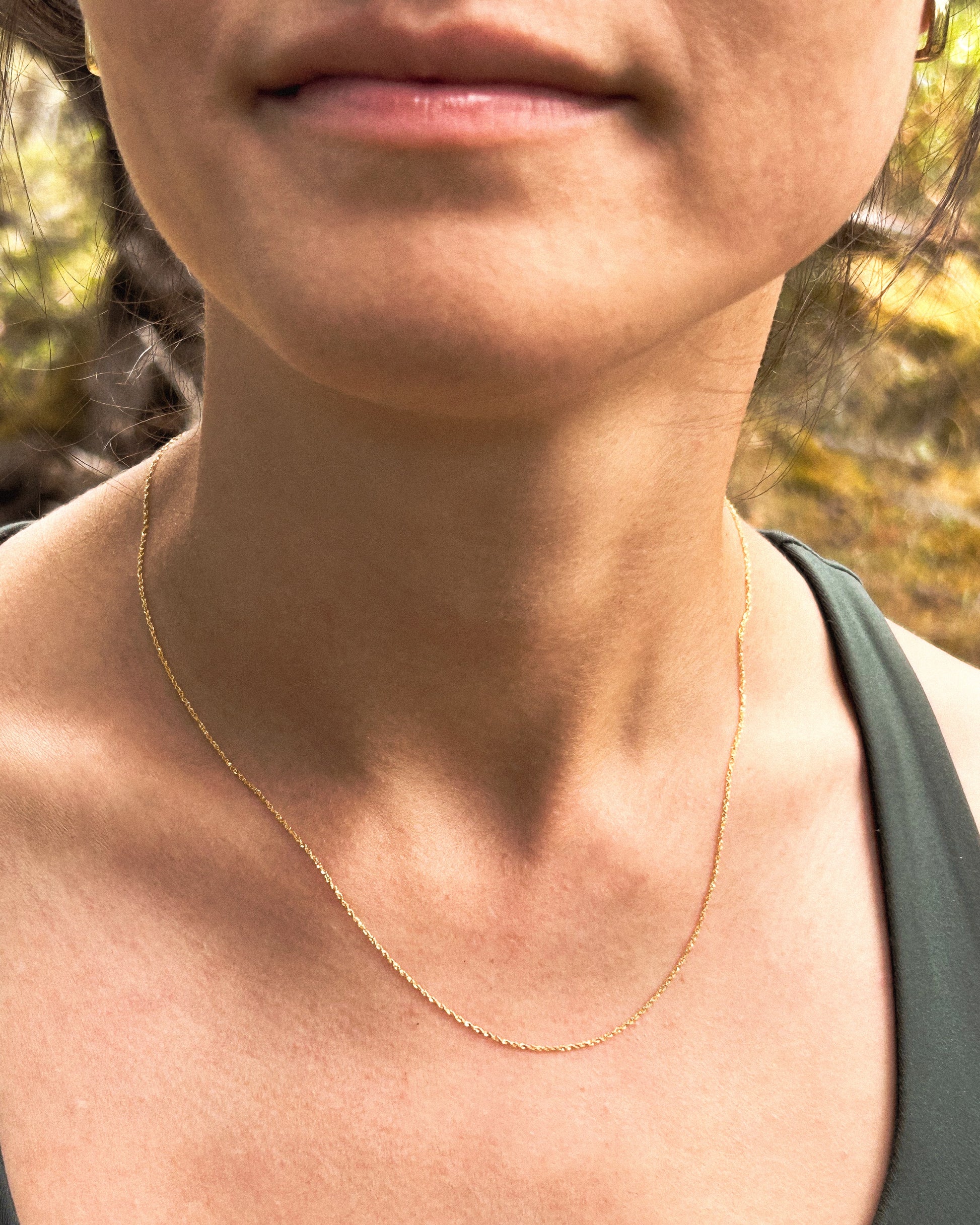 14k Solid Gold Cable Chain
