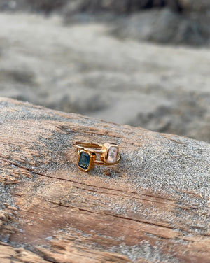 Deep London Blue Topaz Olivier Ring