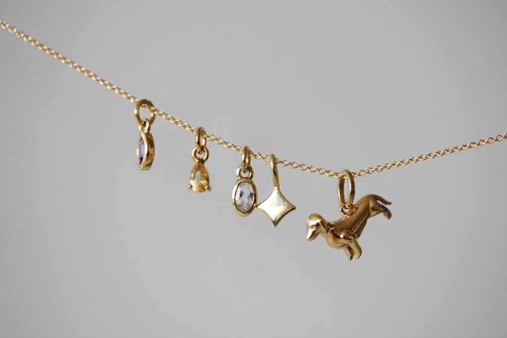Mini Citrine Teardrop Necklace