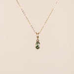 Aurora Necklace in Moss Agate
