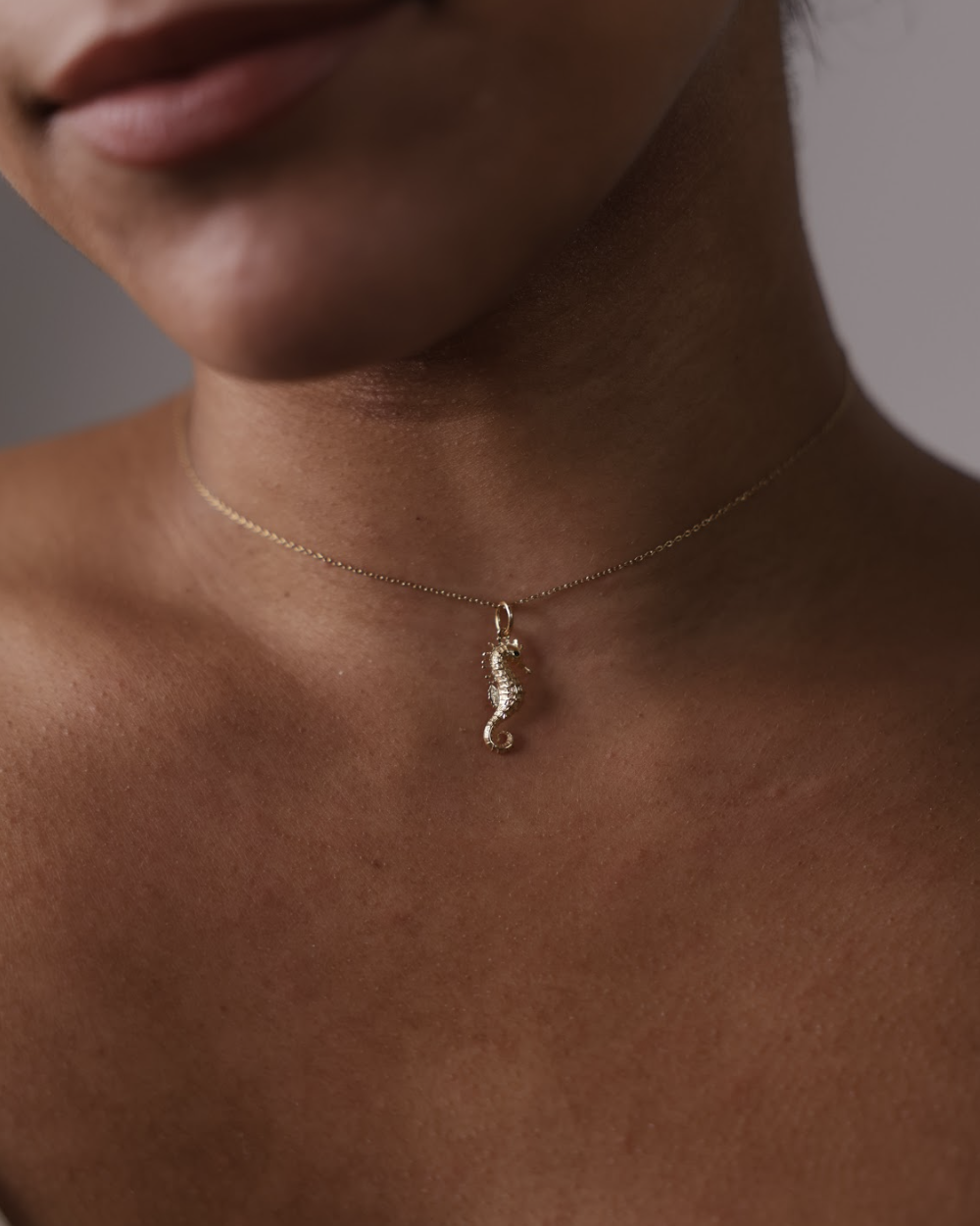Golden Seahorse Necklace
