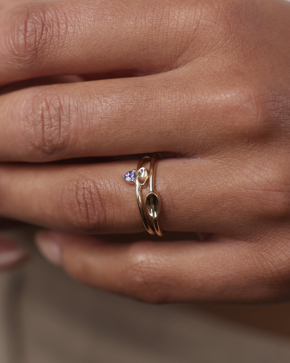 Tanzanite Pebble Ring