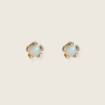 Tiny Opal Flower Studs