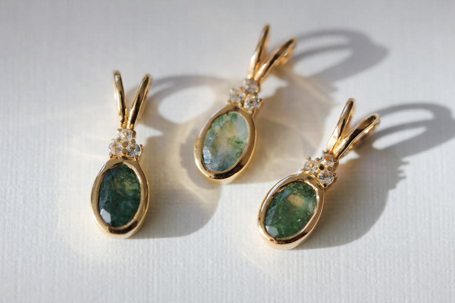 Aurora Necklace in Moss Agate *Limited Edition*