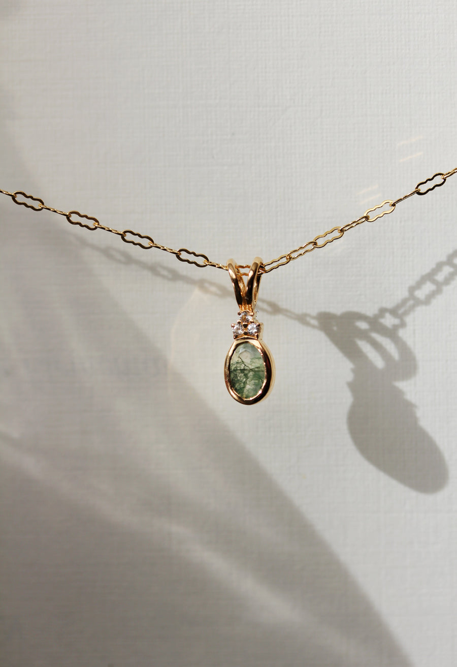 Aurora Necklace in Moss Agate *Limited Edition*