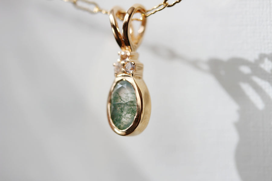 Aurora Necklace in Moss Agate *Limited Edition*