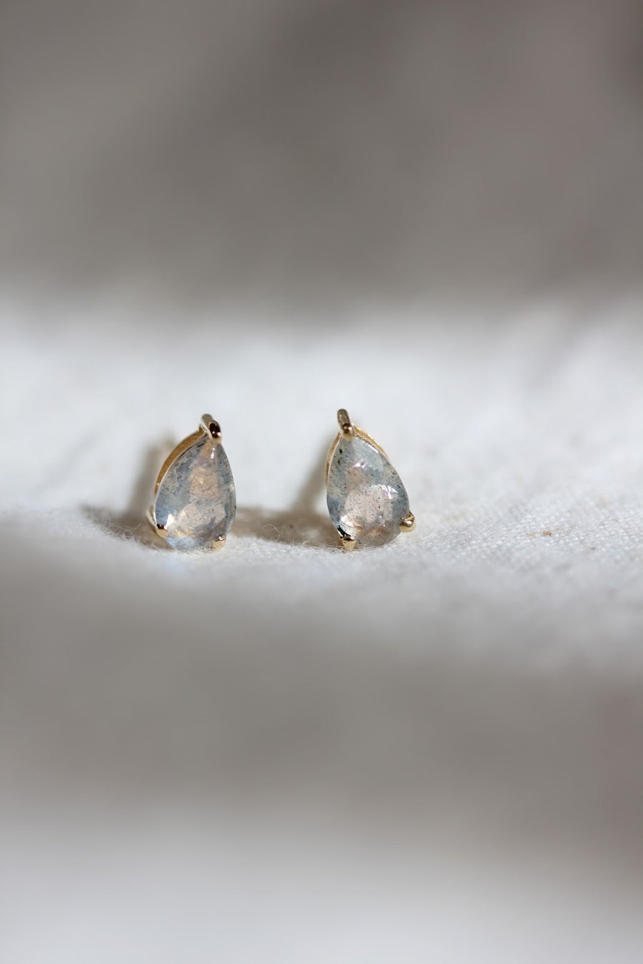 Labradorite Pear Studs