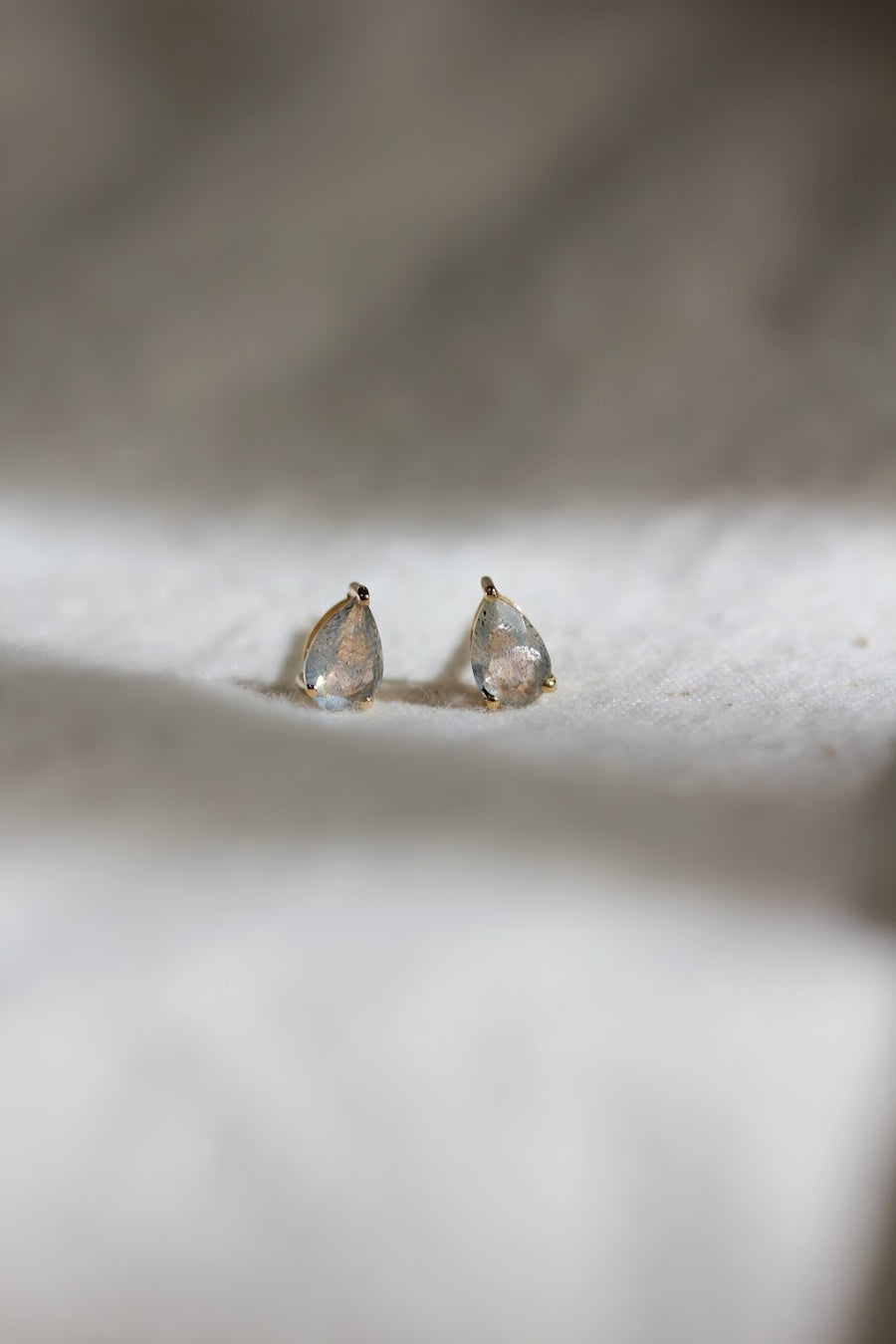 Labradorite Pear Studs