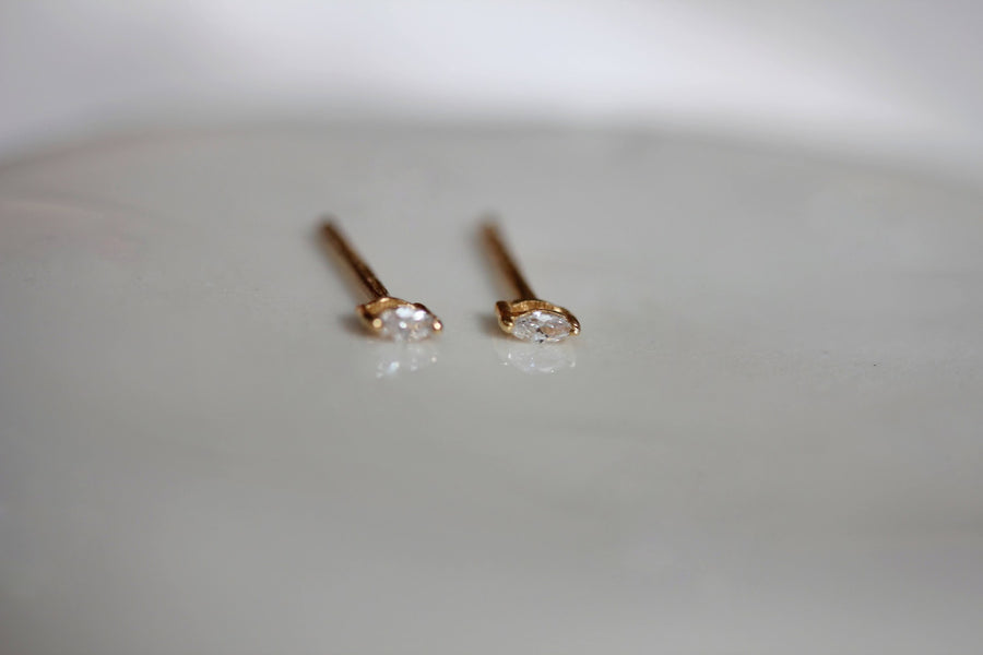 The Tiniest Marquise Studs
