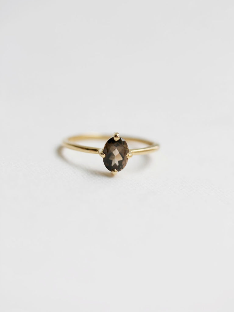 Ava Ring in Smokey Quartz