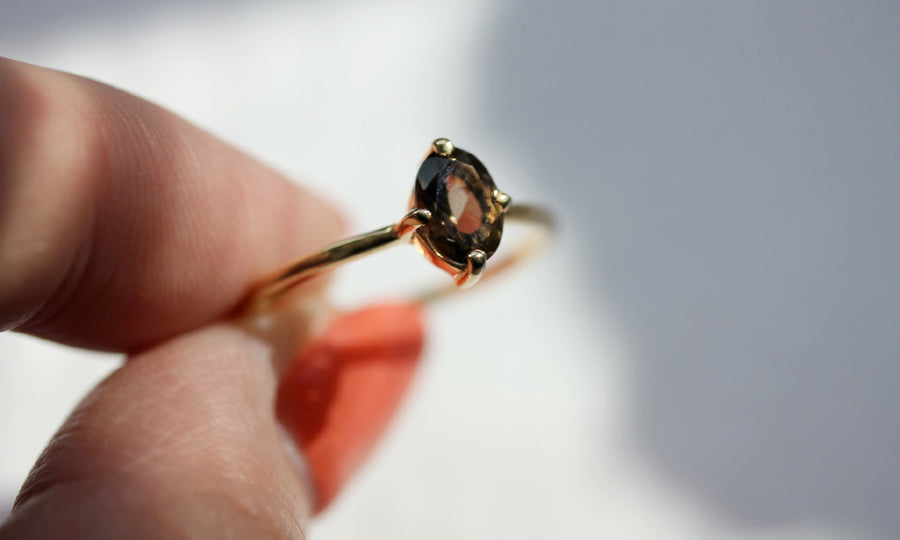 Ava Ring in Smokey Quartz