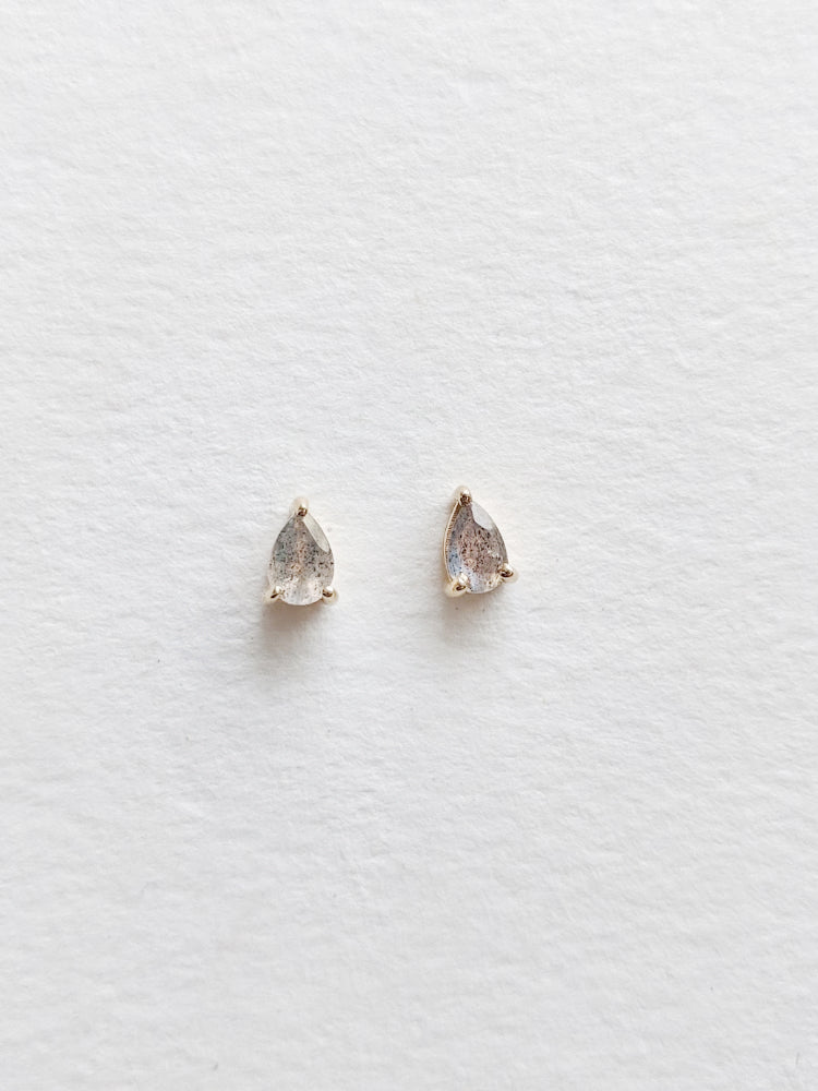 Labradorite Pear Studs