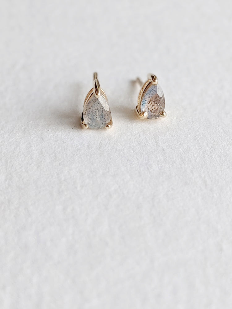 Labradorite Pear Studs