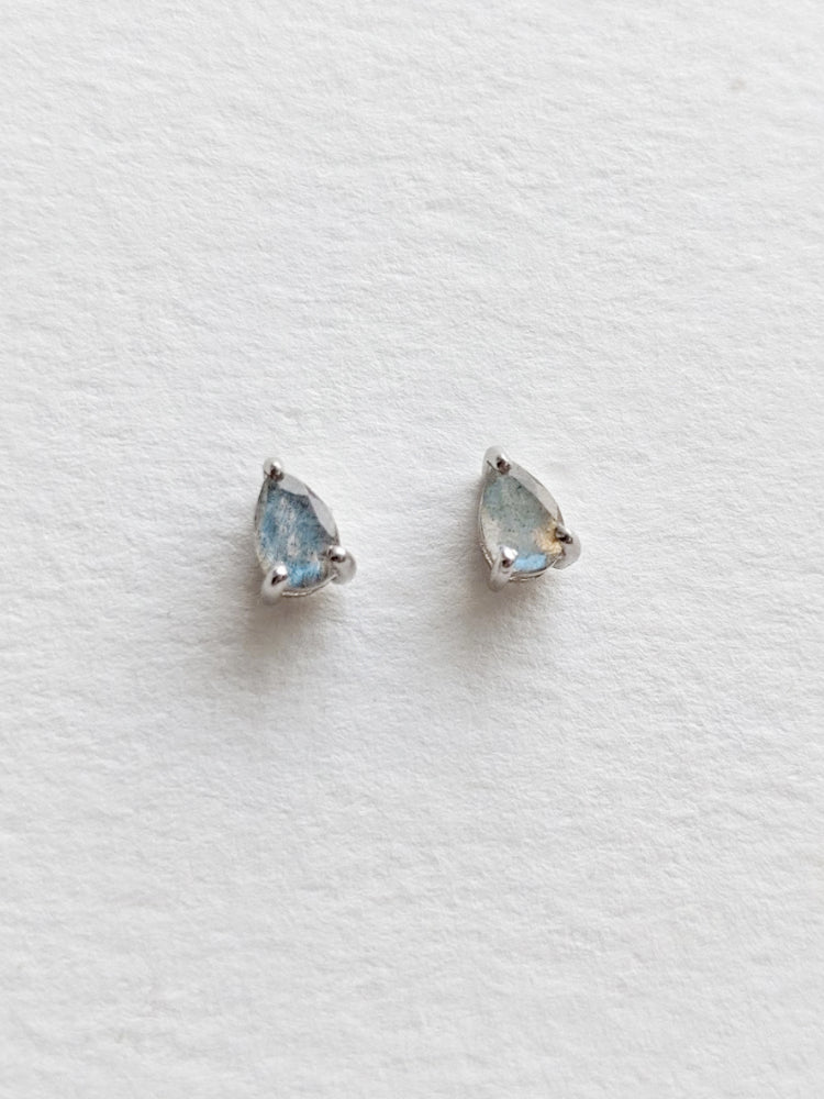 Labradorite Pear Studs