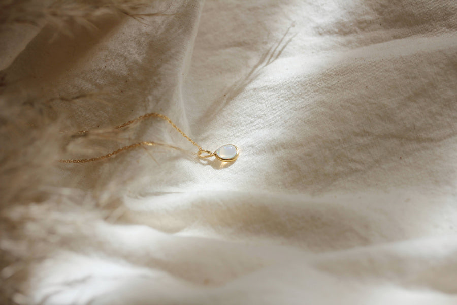 Opal Droplet Necklace