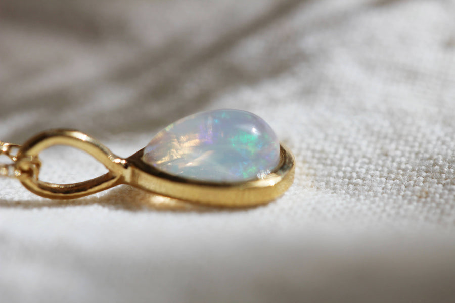 Opal Droplet Necklace