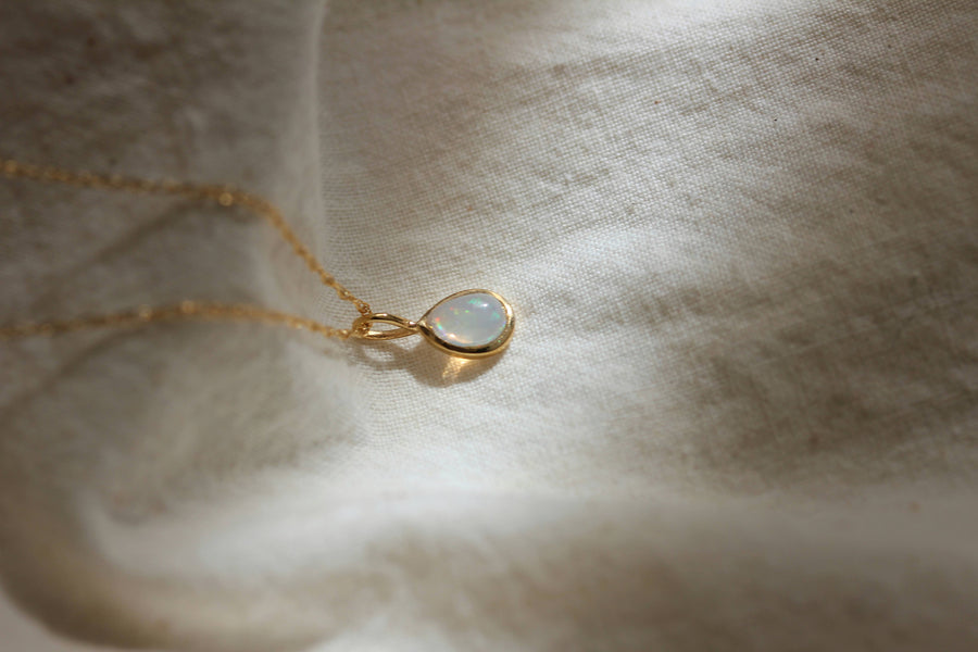 Opal Droplet Necklace