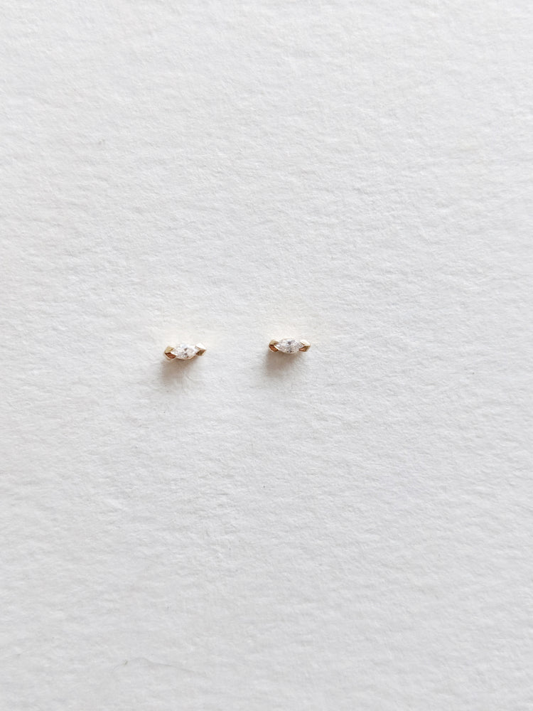 The Tiniest Marquise Studs