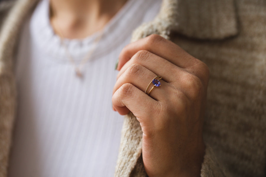 Ava Ring in Tanzanite